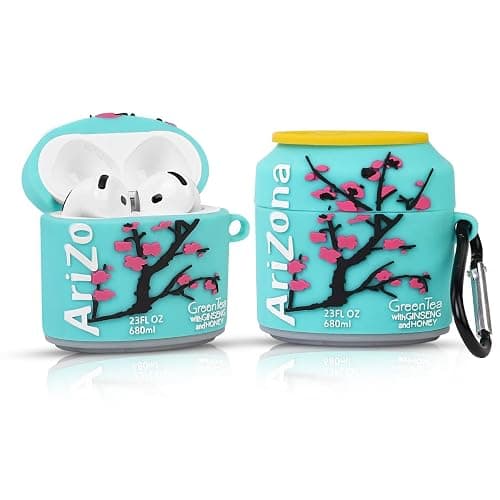 LEWOTE Compatible with Apple Airpods 4 Protective Funny Cute 3D Cartoon Case Cover with Keychain (Arizona) - Image 1