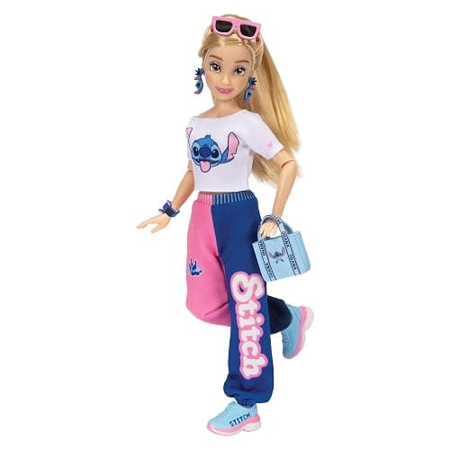 Disney ILY 4ever Fashion Dolls Stitch Inspired with Varsity Jacket 11.5" Tall with 13 Points of Articulation, Two Complete Mix-and-Match Outfits and a Shiny Mickey Ring for You to Wear! thumbnail 9