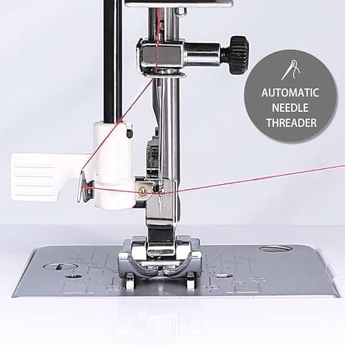 FEIYUE FYe320 Full Size Sewing Machine with Foot Pedal, Speed Control, Heavy Duty & Portable, LCD Display, 25 Built-in Stitches, 6 Bobbins & 5 Included Sewing Feet thumbnail 4