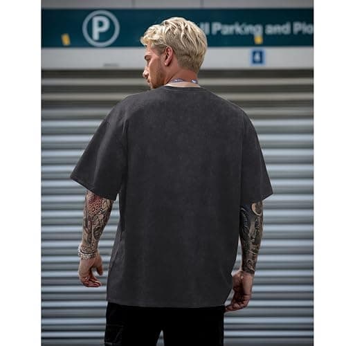 Weetiotio Mens Graphic Tees Y2k Streetwear Oversized Tshirts Vintage Acid Wash Shirts Summer Casual Inspirational Tee Shirt thumbnail 6