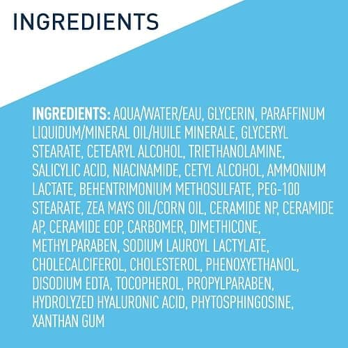 CeraVe Moisturizing Cream with Salicylic Acid, Exfoliating Body Cream with Lactic & Hyaluronic Acid, Niacinamide, and Ceramides, Fragrance Free & Allergy Tested, 12 Ounce thumbnail 5