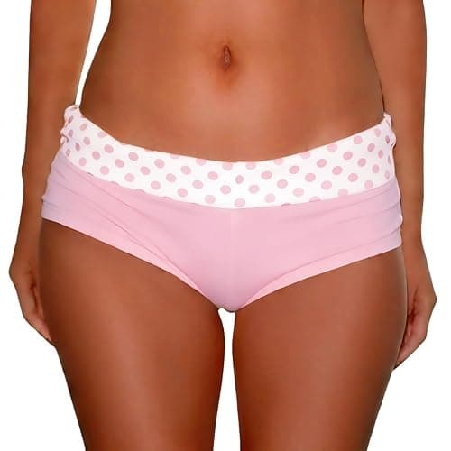 Sreakeio Women Fold Over Bikini Bottom Reversible Polka Dot Bathing Suits Bottoms High Waisted Tummy Control Swim Bottom - Image 1