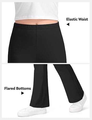 KEREDA 3 Pack School Uniform Pants for Girls Flare Leggings Bell Bottoms Trendy Clothes for Teen Girls Kids thumbnail 6