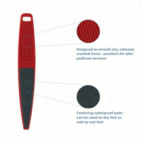 ForPro Professional Collection Red Panda Foot File, 60/100 Grit, Double-Sided Pedicure File for Feet and Heels, 10.5” L thumbnail 4
