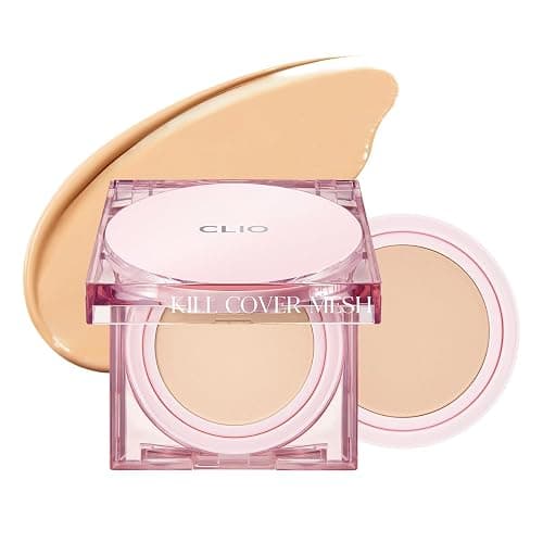 CLIO Kill Cover Mesh Glow Cushion Foundation ([Refill Included] 15g*2, 24W SAND), Glass Skin, Long-Lasting, Lightweight, Buildable Coverage, Glowy Skin Makeup - Image 1