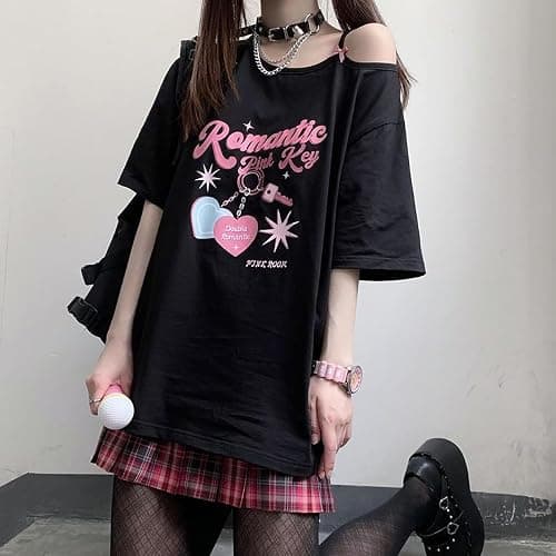 Harajuku Kawaii Short Sleeved T-Shirt Cute cat Print Women's Y2k Niche Trend Design Cartoon Spicy Girl Loose top thumbnail 2