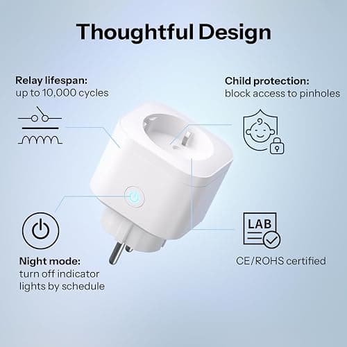 SONOFF S61s Smart Steckdosen 16A/3840W – Fernsteuerung & Sprachsteuerung für ein sichereres und smarteres Leben | Energieüberwachung & Zeitschaltuhr | Matter-kompatibel mit Alexa, Google und HomeKit thumbnail 3