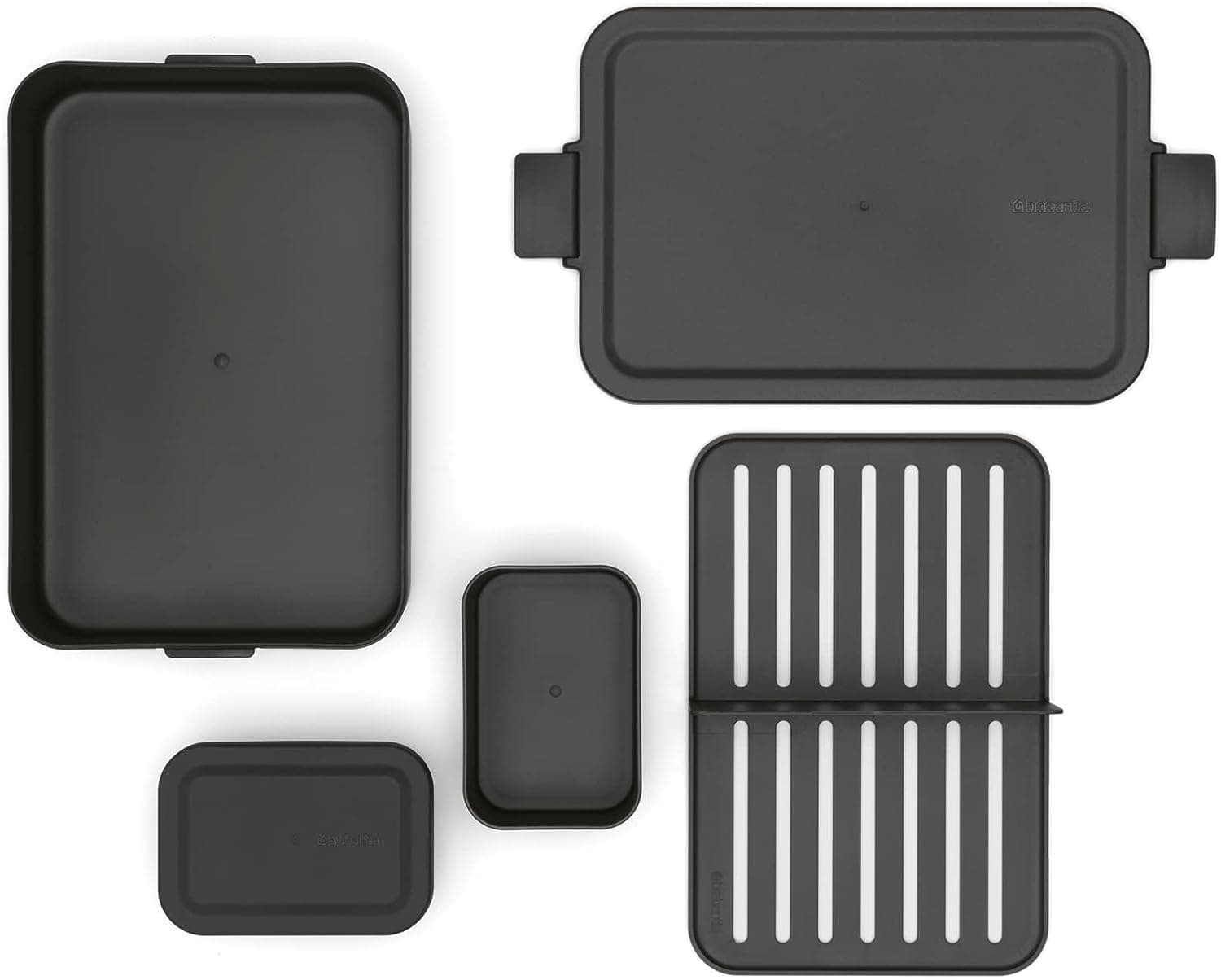 Brabantia Make & Take Lunch Box Bento, Lunch Container, Dark Grey, 2L thumbnail 8