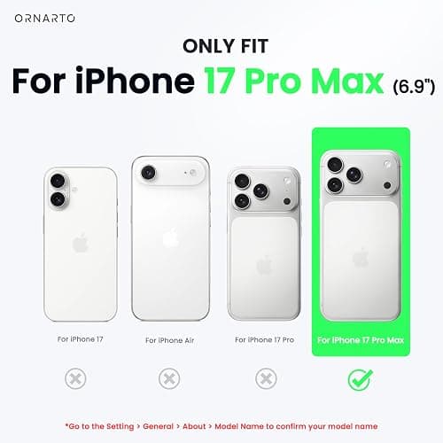 ORNARTO for iPhone 17 Pro Max Case, Liquid Silicone, Chalk Pink | 4-Layer Liquid Silicone Rubber, Soft Touch Feel, Slim Shockproof Case, Raised Edges, Anti-Scratch, Microfiber Lining thumbnail 2