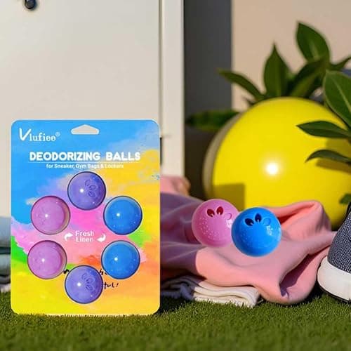 Vlufiee Shoe Deodorizer Balls for Sneaker, Fresh Linen Scent, Essential Oil Sneaker Deodorizer Ball, Small Spaces Odor Eliminator Air Freshener for Shoes, Gym Bags, Drawers and Locker thumbnail 5