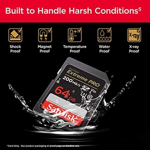 SanDisk 64GB Extreme PRO SDXC UHS-I Memory Card - C10, U3, V30, 4K UHD, SD Card - SDSDXXU-064G-GN4IN thumbnail 5