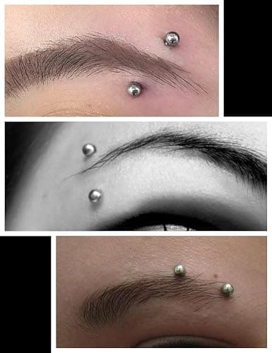 Dyknasz Eyebrow Piercing Jewelry Surgical Steel Curved Barbell Tiny Eyebrow Ring Vertical Labret Lip Jewelry Ear Rook Navel Small Belly Button Ring for Women Men 20g 16g 6mm/8mm/10mm/12mm thumbnail 2