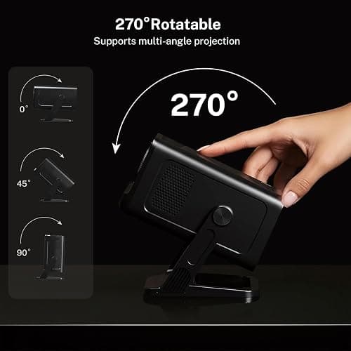 Mini Portable Projector Projecteur Portatif for Bedroom with WiFi and Bluetooth 1080P 4K Support Smart Android 14 OS Auto Keystone Compatible with Netflix, YouTube, Prime Video WEMI X1 thumbnail 14