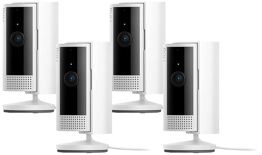 Ring Indoor Cam (newest model) — Home or business security in 1080p HD video — 4-pack, White - White - 4 Cameras - Image 1