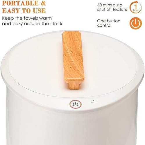 Keenray Towel Warmer, Luxury Towel Warmer Bucket, Large Towel Warmer for Bathroom, Auto Shut Off, Fits Up to Two 40"X70" Oversized Towels, Bathrobes, Blankets, PJ's and More, CL1 thumbnail 3