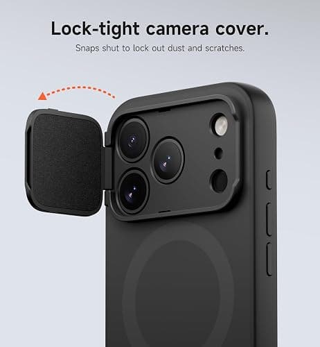 SURITCH for iPhone 17 Pro Max Case with Camera Control Cover, Camera Cover and Adjustable Kickstand, Compatible with MagSafe, Shockproof Bumper Protective Cases 6.9 Inch, Black thumbnail 4