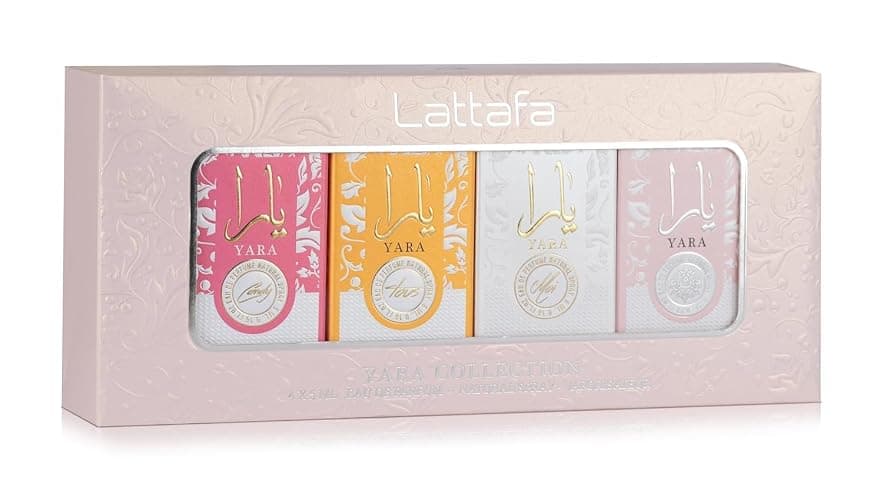 Lattafa Yara Collection – 4 × 5 ml Eau de Parfum Gift Set for Women (Yara + Yara Moi + Yara Tous + Yara Candy) thumbnail 2