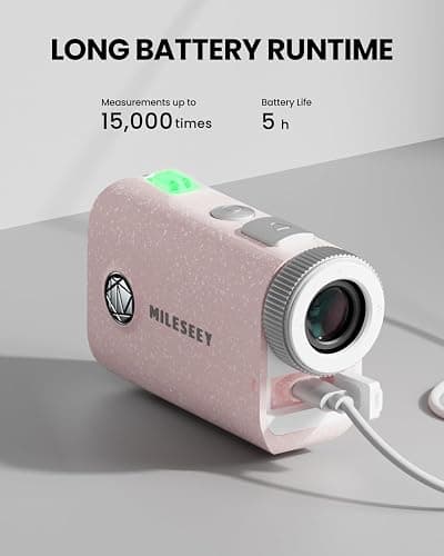 MiLESEEY PF1 1000 Yards Golf Rangefinder with Slope Switch, All Weather Golf Range Finder, 0.1s Flag Lock with Pulse Vibration, IP65 Waterproof, 7.5° Wide View, Continuous Scan Mode thumbnail 6