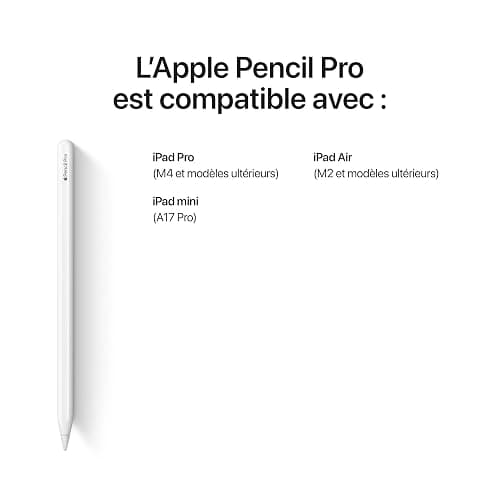 Apple Pencil Pro:Outils avancés, précision au pixel près, sensibilité à l’inclinaison et à la pression,faible latence inégalée sur le marché pour la prise de notes, le dessin et la création artistique thumbnail 4