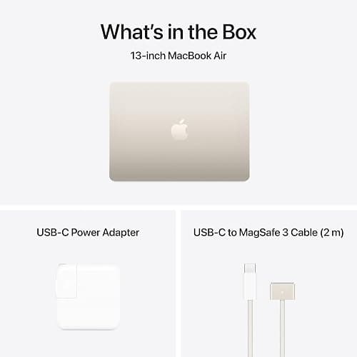 Apple 2025 MacBook Air 13-inch Laptop with M4 chip: Built for Apple Intelligence, 13.6-inch Liquid Retina Display, 16GB Unified Memory, 256GB SSD Storage, Touch ID; Starlight with AppleCare+ (3 Years) thumbnail 6
