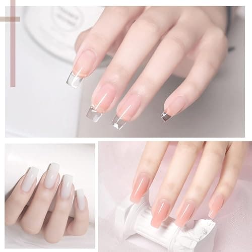 GAOY Poly Gel Nail Kit with U V Light, 6 Pcs Builder Gel Extension Kit for Beginners with Everything Nail Art DIY at Home thumbnail 3