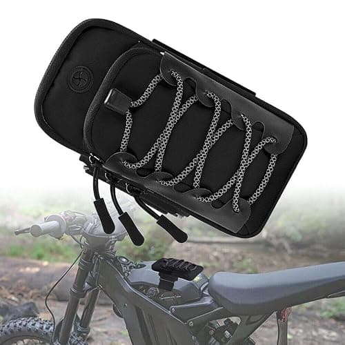 FITALA Motorcycle Handlebar Storage Bag with USB Charging Port, Waterproof Pouch for Sur-ron Light Bee X Segway, Black thumbnail 4