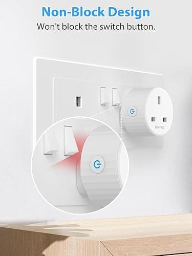EIGHTREE Smart Plug with Energy Monitoring, Timer Plug Socket UK, 13A, 2.4G | Alexa Smart WiFi Plugs with Cost Estimation, Plug Timer Work with Alexa & Google Home, Smart Plugs with App Control thumbnail 5