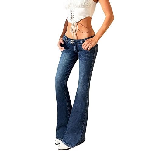 Flare Jeans for Women Stretchy Sexy Low Rise Jeans Boyfriend Flared Denim Pants Dressy Casual Jean Leggings Streetwear thumbnail 4