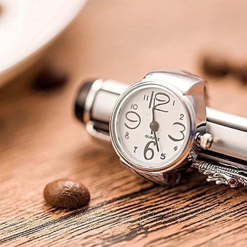 Dacdyi 6 Pcs Fashion Ring Watches for Women Finger Watches for Women Punk Ring Watch for Men Quartz Watch Ring thumbnail 4