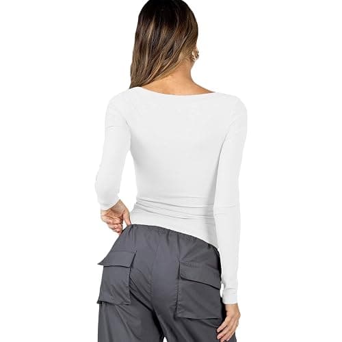 Geagodelia Women's Long Sleeve T-Shirt Ladies Elegant Top Y2K Fashion Aesthetic Clothes Outfit Streetwear thumbnail 3