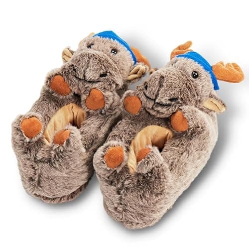 ooohyeah Women's Animal Plush Slippers | Cute Cozy Fuzzy House Shoes, Non-Slip Sole, Warm Indoor Bedroom Shoes for Home, Gift Choice - Image 1