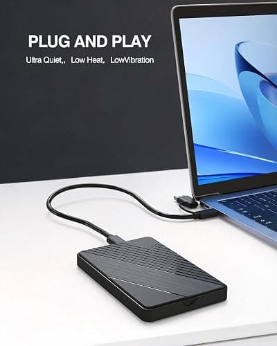 500G External Hard Drive,USB 3.0 and USB-C Storage Expansion Mobile HDD | Portable Slim Extended Storage for PC, Mac, Laptop, PS4, Xbox one, Phone thumbnail 2