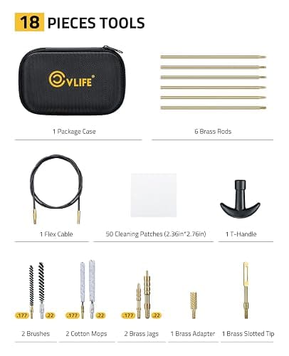 CVLIFE Gun Cleaning Kit for 9mm .22 .357 .45, .40 .38/.177 .22/9mm .45 .357, .38 Universal Gun Cleaning Kits for Rifle, Handgun, Airgun thumbnail 2