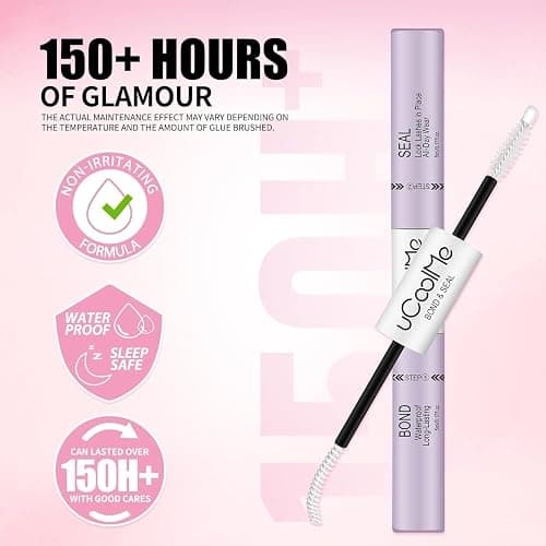 uCoolMe Lash Bond and Seal Waterproof 10ML for Lash Clusters 144Hours SuperStrong Long-Lasting Non-Irritating Eyelash Glue for DIY at Home(White,10ML) thumbnail 3