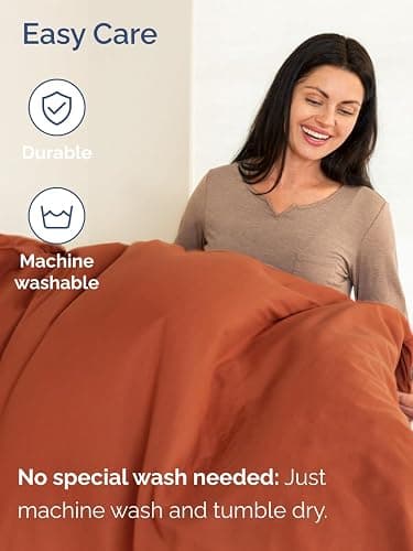 Extra Deep Pocket Queen Sheet Set - 4 Piece Breathable & Cooling Bed Sheets - Hotel Luxury Sheet Set - Soft, Wrinkle Free & Comfy - Easily Fits Extra Deep Mattresses - Deep Pocket Terracotta Sheets | Hotel Luxury, Breathable, Cooling, Soft, Comfy, Wrinkle Free, Easily Fits Extra Deep Mattresses, Bed Sheets thumbnail 7