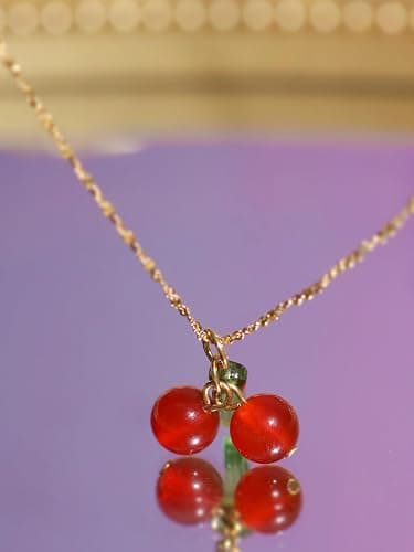 OJERRY Kawaii Cute Dainty Gold Plated Fruit Food Pendant Necklaces, Simple Jewelry Accessories Gifts for Women Girls thumbnail 6
