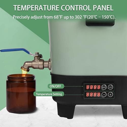Electric Wax Melter Pot for Candle&Soap Making-Large 7Qts Capacity, Digital Temperature Panel with Spout, Non-Stick, V Bottom for Easy Pour&Clean thumbnail 2