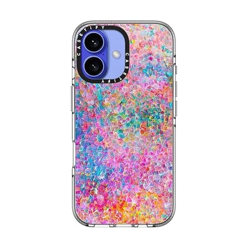 CASETiFY Clear iPhone 16 Case [Not Yellowing / 6.6 ft. 3X Military Grade Drop Protection/Magsafe] - My Neon Summer - Clear thumbnail 3