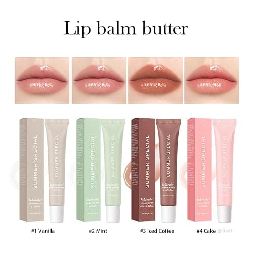 4 PCS Lip Glossy Butter Balm Set,Instant Moisture and Hydration Lip Gloss,Long-lasting Hydrating Non-Sticky Lip Balm,Soften Dry Lips and Lip Care thumbnail 7
