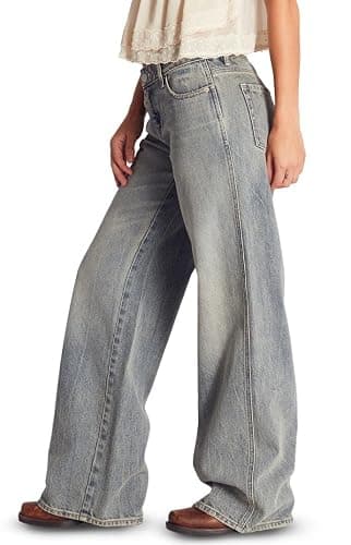 PacSun Women's Casey Low Rise Baggy Jeans Medium Indigo Tint - Image 1