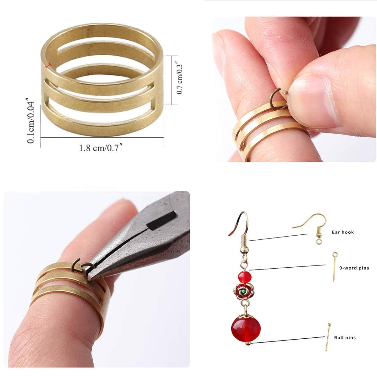 Naturezhen Jewelry Making and Repair Tools Kit, Bracelets Necklaces Accessories, Earring Making Kit, Craft Supplies with Pliers, Jewelry Findings Starter Kit (Silver) thumbnail 4