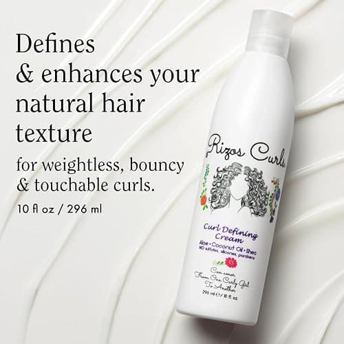 Rizos Curls Curl Defining Cream for Wavy, Curly, Coily Hair – Frizz Control, Defines, Softens, Moisturizes, Adds Shine for 1a–4c Hair Types – Sulfate & Paraben thumbnail 2