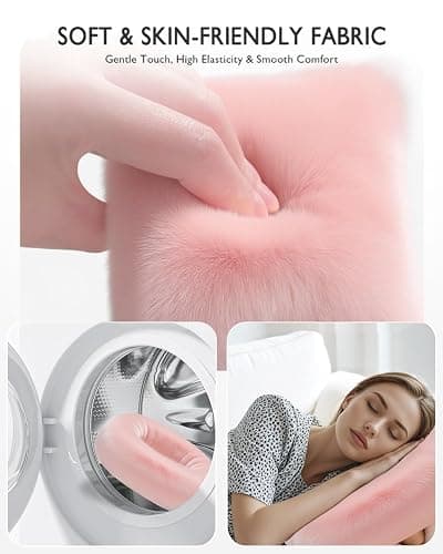 Tablet Pillow Stand, Compatible with 4.7"-12.9" Kindle, iPad, Phone/Tablet, Google, 360° Rotating Phone Holder for Bed, Detachable Bowl, Reading and Relaxation on Bed, Pink, Large (Faux Fur Pillow) thumbnail 7