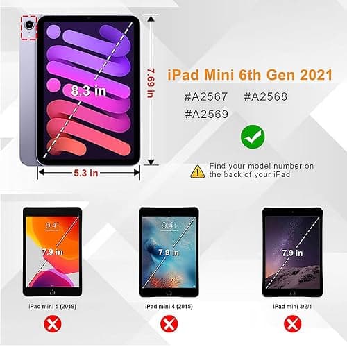 LeiJue Kids Case for iPad Mini 7 (A17 Pro) 2024 /iPad Mini6 2021, Light Weight Heavy Duty/Shockproof/Drop Proof with Handle/Kickstand, Child Friendly Cover for iPad Mini 7th/6th Gen 8.3inch (Pink) thumbnail 6