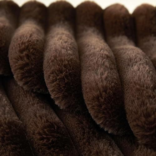 Sunday Praise Double-Sided Faux Fur Plush Throw Pillow Covers 18x18 Inch Set of 2 Dark Brown Striped Decorative Pillow Cases Soft Luxury Cushion Cases for Couch Sofa Living Room Décor thumbnail 3
