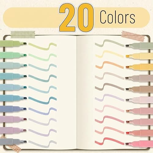 Mr. Pen- Aesthetic Highlighters No Bleed, 20 Pack, Pastel Colors, Chisel Tip, Cute Highlighters Assorted Colors for Journaling, Highlighting, Underlining, Fast Dry, Back to School Supplies thumbnail 2