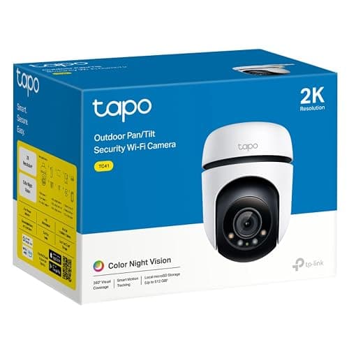 Tapo TC41 2K Pan/Tilt Outdoor Security Camera, WiFi Camera, 360° Smart Person Detection Motion Tracking, Full-Colour Night Vision, No Monthly Fee, Two-Way Talk, IP65, Works with Alexa & Google thumbnail 11