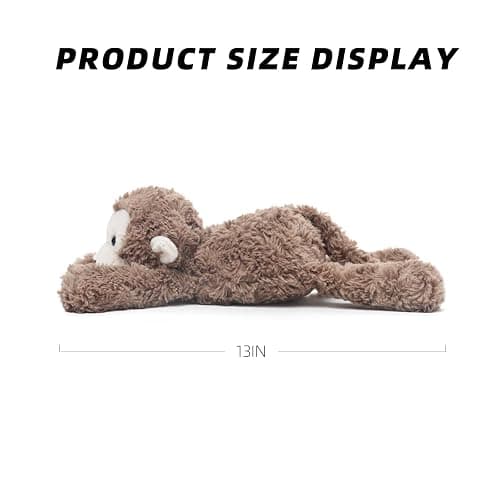 Niceween Monkey Stuffed Animal Monkey Plush Toy Soft and Premium Gifts for Babies Children Adults,Dark Brown,13 Inches thumbnail 3
