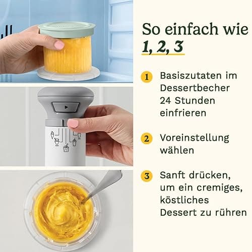 Cuisinart FreezeWand Eismaschine – 5in1 Eiscreme, Sorbet, Milchshake, Slushie – 3 Becher – Vegan, laktosefrei, proteinreich – 5 Min. Zubereitung – Kompakt & tragbar, Weiß/Grau thumbnail 5