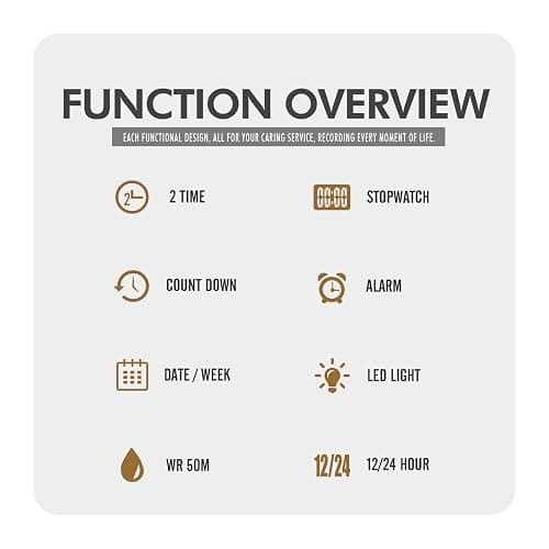 Gosasa Men Sport Watch Countdown Stopwatch Watch Mens Wrist Watch Waterproof LED Electronic Digital Male Watch 12/24 Hour Multifunctional Watch thumbnail 8